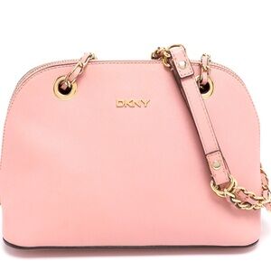 DKNY Blush Crossbody Bag with Chain Strap